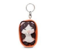 NICI Portachiavi Sleeping Pets Gatto nero 8 cm cestino pesca chiaro