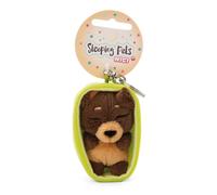 Nici Portachiavi Sleeping Pets Dog Dark Brown Basket 8 Cm