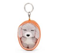 Portachiavi Sleeping Pets Cane Barboncino grigio 8 cm cestino pesca