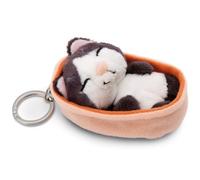 NICI Portachiavi Sleeping Pets Gatto nero 8 cm cestino pesca chiaro