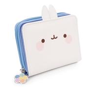 NICI- Portafoglio MOLANG con Orecchie in 2D 12x9,5cm Bianco-Portamonete, borsellino con Cerniera per Monete, Tasca per Fan Ragazze e Adolescenti, Colore, 61182