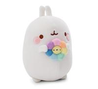 NICI Molang peluche 24 cm con fiore arcobaleno in confezione regalo - simpatico peluche per coccole e gioco, Molang peluche per gli amanti dei peluche - 61165