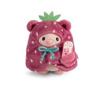 NICI- Set Coniglio Pibu 8 cm con Gelato Soft e Costume da Fragola in Confezione Regalo-Rosa Chiaro-Morbido Peluche, Carino da coccolare e Giocare, per Bambini e Adulti | 61652, Colore