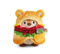 NICI Set di tigri di Peluche Tiggy 8 cm con Barattolo di cetriolini e Costume da Hamburger in Confezione Regalo - Beige - Morbido Peluche, per Bambini e Adulti, un'ottima Idea Regalo | 61656
