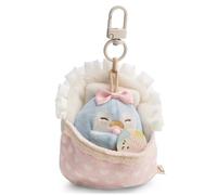 NICI Set Peluche Pinguino Waddle 7 cm con Palla e Lettino con Moschettone in Scatola Regalo 8,5x6,5x10 cm - mymochi Lifestyle, Kawaii da Collezione | 63452