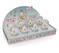 NICI Sfera glitterata unicorno Theodor tuta da neve 6 cm