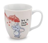 NICI Elephant Love 360ml 8x10cm colorato tè, caffè, Porcellana, Tazza con Manico per Bevande Fredde e Calde, Colore, 61499