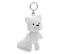 NICI- Portachiavi Volpe Polare Vanja 10cm Bianco-Delizioso Ciondolo in Forma di Animale in Morbido Peluche con Anello per cordini e Pendenti, Colore, 61271