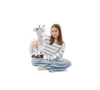 NICI Winny Winterfur Giraffa di peluche, morbida, tenero pupazzo in piedi per coccole e giochi, per adulti e bambini, 50 cm, blu - 62432