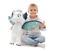 NICI Zafura Draghetto di peluche, morbido, tenero pupazzo per coccole e giochi, per adulti e bambini, 50 cm, bianco glitter - 62433