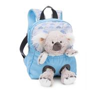 NICI zaino per bambini blu 2 in 1 con koala di peluche 25cm - Zaino asilo per bambine e bambini - Schienale morbido e bretelle regolabili - 49840