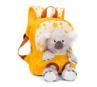 NICI Zaino per bambini NICI giallo 2 in 1 con koala di peluche 25cm - Zaino per bambini e bambine - Schienale morbido e bretelle regolabili - 49842
