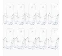 Niciksty 10 Pezzi Espositore A6 Porta Depliant da Tavolo in Plastica Trasparente - Tavolo o Parete - Espositore da Tavolo A6 Contenitore Volantini, Menu e Portariviste