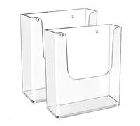 Niciksty 2pz Espositore A5 Porta Depliant da Tavolo in Plastica Trasparente - Tavolo o Parete - Espositore da Tavolo A5 Contenitore Volantini, Menu e Portariviste