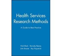 Nick Black Health Services Research Methods (Tascabile)