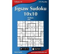 Nick Snels Jigsaw Sudoku 10x10 - Medium - Volume 10 - 276 Puzzles (Tascabile)