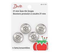 Nickel Sew-On Snaps-Size 10 4/Pkg