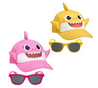 Nickelodeon Baby Shark Mommy or Daddy and Me Hat - Cappello per bambini e bambine, adatto per adulti e bambini, taglia 2-4T, mamma - Baby Shark PinkYellow con occhiali da sole