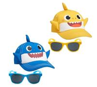 Nickelodeon Baby Shark Mommy or Daddy and Me Hat - Cappello per bambini e bambine, adatto per adulti e bambini, taglia 2-4 anni, papà - Baby Shark BluYellow con occhiali da sole