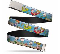 Nickelodeon Boys' Big Kids Buckle-Down Web Belt Rugrats 1.0" 1.0" Wide - Fits up