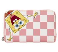 Loungefly Nickelodeon: Spongebob Squarepants - Portafoglio con cerniera a scacchi e 4 scomparti per carte di credito, ideale per bambini e adulti - Portafogli da collezione