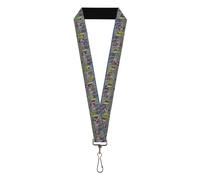 Nickelodeon Keys,Keychain,Wallet,ID Card Holder,with Quick Release Lanyard- Ninj