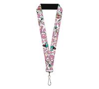Nickelodeon Lanyard, Invader Zim Gir and Piggy Doddles White Black, Elastic