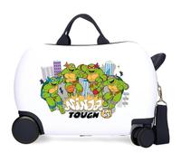 Nickelodeon Ninja Attack Valigia per Bambini Rigida Chiusura a combinazione Laterale 4 Ruote Bagaglio a Mano è realizzato in ABS, un materiale rigido e leggero. Joumma Bags., bianco, Taglia unica