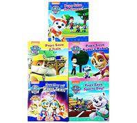 Nickelodeon PAW Patrol Pups Collection Set di 5 libri (I cuccioli salvano un treno, I cuccioli salvano la giornata dello sport!, I cuccioli incontrano i potenti gemelli!, I cuccioli salvano i giochi!