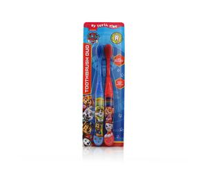 Nickelodeon Paw Patrol Toothbrush Duo Super Soft 4-6 (Blue and Red)