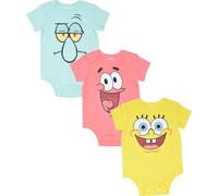 Nickelodeon Spongebob SqarePants Baby Boy Girl 3 Pack Bodysuits 0-3 Months