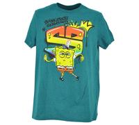 Nickelodeon Spongebob Squarepants King Cartone Animato Verde Uomo T-Shirt Media