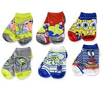 Nickelodeon Spongebob Squarepants No Show Socks Calzini Divertenti, Blu, M Bambino