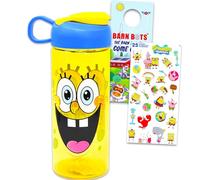 SpongeBob SquarePants - Set di borracce per la scuola SpongeBob con bottiglia d'acqua da 470 ml, adesivi, altro ancora | Borraccia per bambini, ragazzi e ragazze