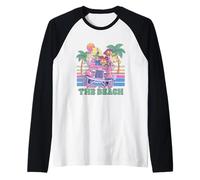 Nickelodeon Take Me To The Beach Jeep Tropical Sunset Maglia con Maniche Raglan