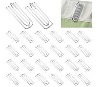 Nicklin 35 Pezzi Ganci in Acciaio Inox 4 Denti per Tende e Tende Pesanti da Porta