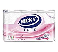 NICKY 3 PEZZI - CARTA IGIENICA ELITE 3 VELI PZ 12 0000000059041