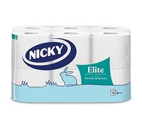 Nicky Elite - 12 Rotoli di Carta Igienica a 3 Veli