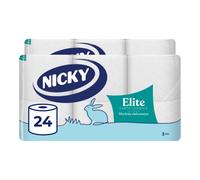 Nicky Elite - 24 Rotoli di Carta Igienica, 170 Soffici Fogli a 3 Veli, Morbida e