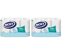 Nicky Elite Carta Igienica a 3 veli, 12 rotoli (Confezione da 2)