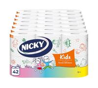 Nicky Kids, 42 Rotoli di Carta Igienica a 3 Veli