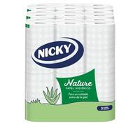 Nicky Nature - Confezione da 72 rotoli, 170 fogli a 3 strati, comodi e morbidi con la pelle, imballaggio riciclabile, cellulosa pura al 100%, certificazione FSC