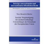 Nico Benedict H Soziale Verguenstigung fuer nichterwerbstaeti (Copertina rigida)