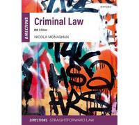 Nicola Monaghan Criminal Law Directions (Tascabile) Directions