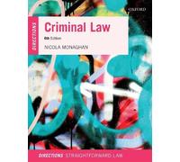Nicola Monaghan Criminal Law Directions (Tascabile) Directions