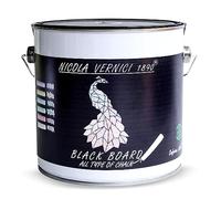 NICOLA VERNICI Vernice Decorativa ad Effetto Lavagna, di colore Nero, a Base di Acqua, Made in Italy, Adatta ad Ogni Superficie - Formato 2,5 lt