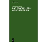 Nicolai Hartmann Das Problem des geistigen Seins (Copertina rigida)