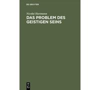 Nicolai Hartmann Das Problem des geistigen Seins (Copertina rigida)