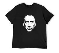 Nicolas Cage Face T-Shirt Graphic Tee Funny Shirt T-Shirt Graphic Unisex Tee Shirt Black XL
