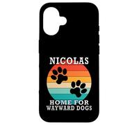 Nicolas Home For Wayward Dogs Cognome Custodia per iPhone 16